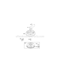 Flywheel Diagram and Parts List for 281H07-0384-B1  Briggs and Stratton Engine